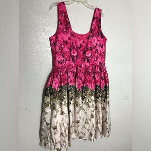 Julian Taylor Floral Sleeveless Midi Dress 10